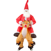 New Christmas Style Funny Cartoon Doll Costume Cosplay Reindeer Dress Up Riding Deer Santa Claus Inflatable Clothes for Adults
