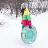 Skiing Snow Tube Inflatable Donut Snow Sled With Rapid Valves Heavy Duty For Adults Kids Slippery Grass Sand Float Skiing Board