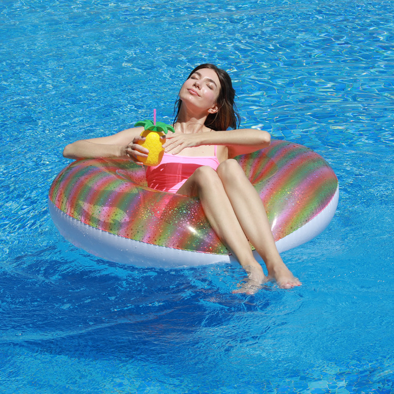 New Design Hot Summer New PVC Inflatable Material Swim Ring for Wholesale
