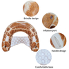 New design inflatable pool float water party PVC lounge with Cup Holder for adults inflatable fur print pool float chair