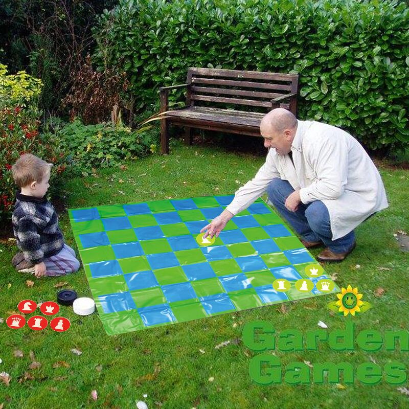 Giant Draughts and Chess 2-in-1 Garden Games Giant Foam Boardgames