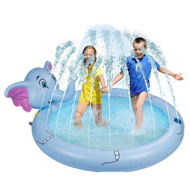 67" Inflatable Sprinkler Pool 3 in 1 Upgraded Splash Pad for Kids Elephant Swimming Wading Pool