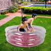 Inflatable Kiddie Pool Transparent Glitter Swimming Pool for Summer Fun Kids Baby Water Pool Pit Ball