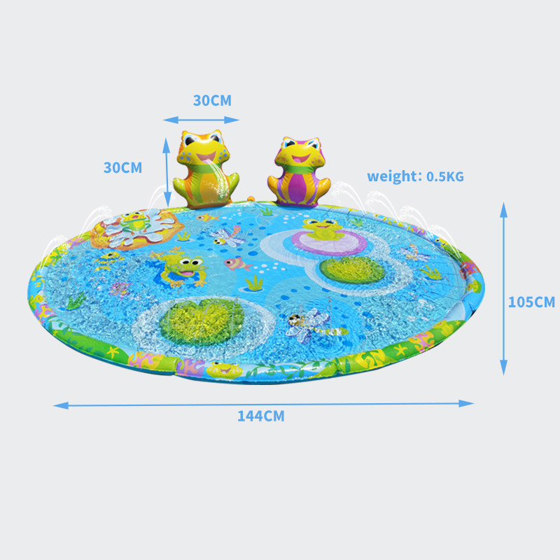 New Design 3D Frog Pond And Seahorse& Starfish Sprinkler Mat for Wholesale
