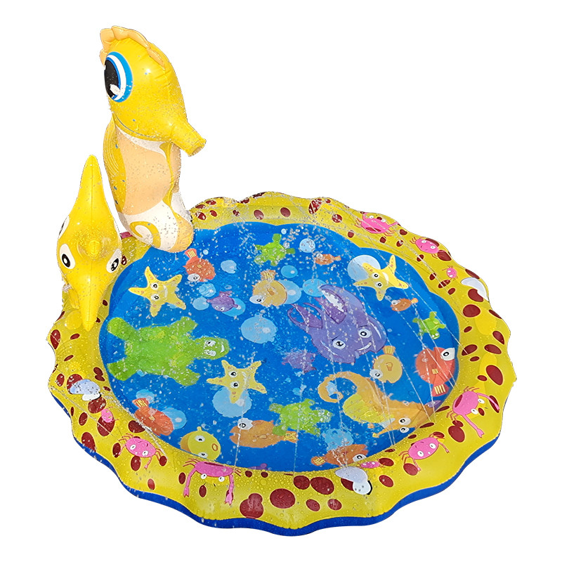 New Design 3D Frog Pond And Seahorse& Starfish Sprinkler Mat for Wholesale