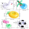 Inflatable Drink Holder Mushroom Inflating Floating Drink Coasters Cup Holders for Pool Party and Kids Bath Toys