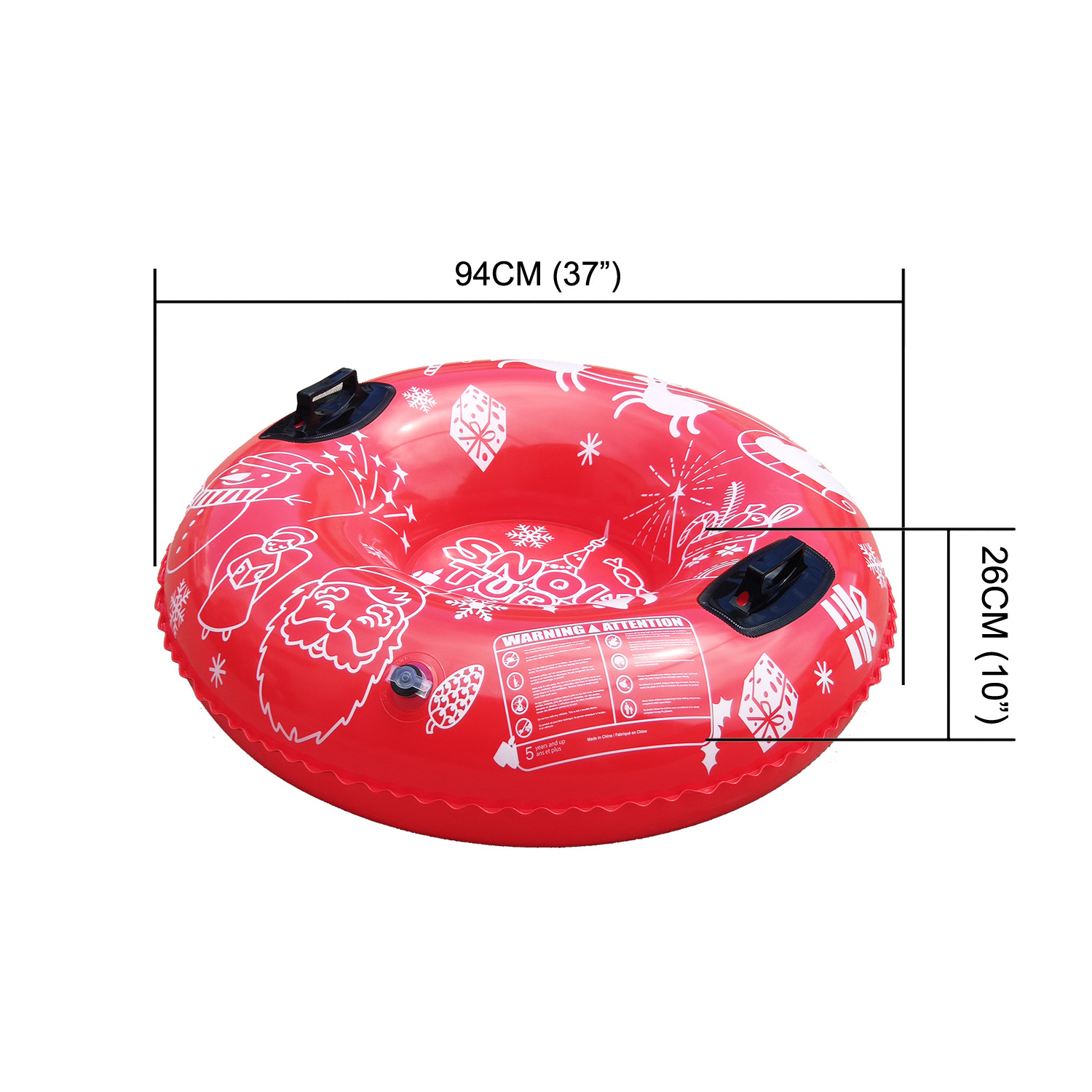 New Design Outdoor Blowing Ski Ring Children Inflatable Skiing Inflatable Cold-resistant PVC Inflatable Ski Ring Portable Foldable