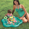 Splash Play Mat Inflatable Kiddie Pool with Backrest for Babies & Toddlers Includes Three Toys 
