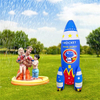 Inflatable Water Sprinkler Toys for Kids Outdoor Backyard Rocket Shape Giant Blow Up Kids Sprinklers for Yard Lawn