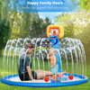 Splash Pad for Kids Sprinkler Mat with Basketball Hoop& 2 Small Basketballs