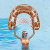 New design inflatable pool float water party PVC lounge with Cup Holder for adults inflatable fur print pool float chair