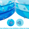 45inch Inflatable Kiddie Pools 2 Packs Blue Summer Fun Swimming Pool for Kids Water Pool Baby Pool Pit Ball Pool for Ages 3+