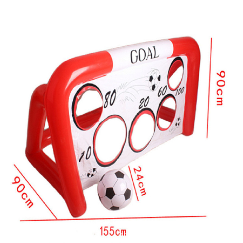 Inflatable Football Gate Inflated Soccer Goal Set Kids Shooting Practise Outdoor Fun Shooting Game Plays Birthday Party Favors