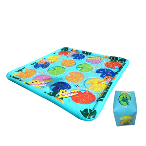 Inflatable Colorful Square Sprinkler Simming Pool Water Games Float