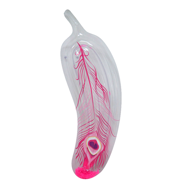 New design pink Vinyl Peacock Feather shape water party toys Pool Float for adults pool lounge